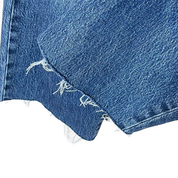 Levi's Premium Ribcage Straight Ankle Raw Hem High Rise Jeans Women 25 Hemmed - Picture 8 of 13